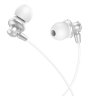 Проводные наушники HOCO M98 Delighted, Jack 3.5mm, 1.2 м, серебристый, контроллер с микрофоном 6931474778321 (МСК) оптом
