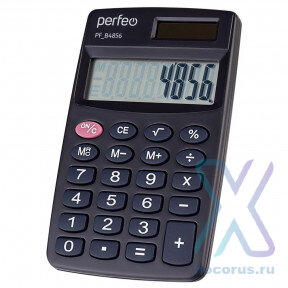 Perfeo калькулятор PFB4856, карманный, 8-разр., черный оптом