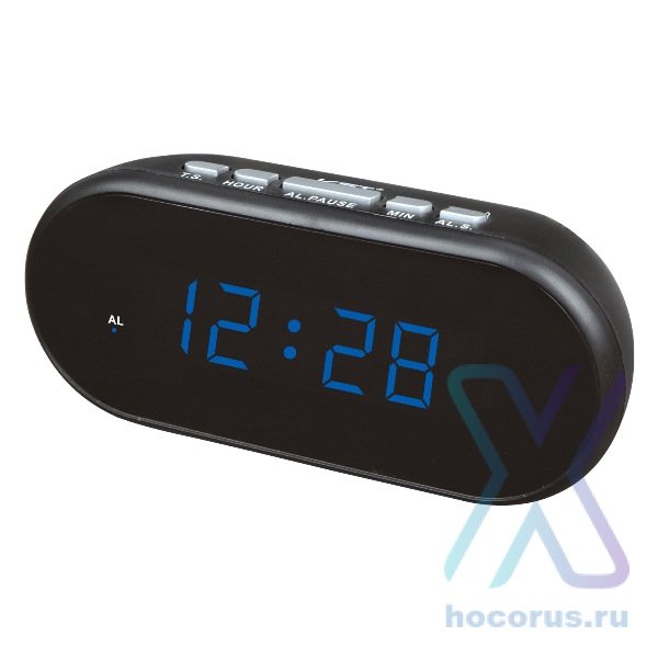 Будильник электронный VST712-5 синие цифры (мятая упаковка) оптом