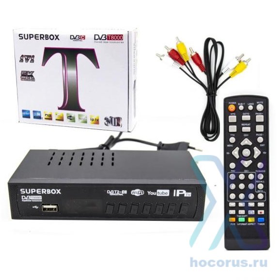 Приставка DVB-T2 SUPER BOX T8000 (Wi-Fi) + HD плеер/60 оптом