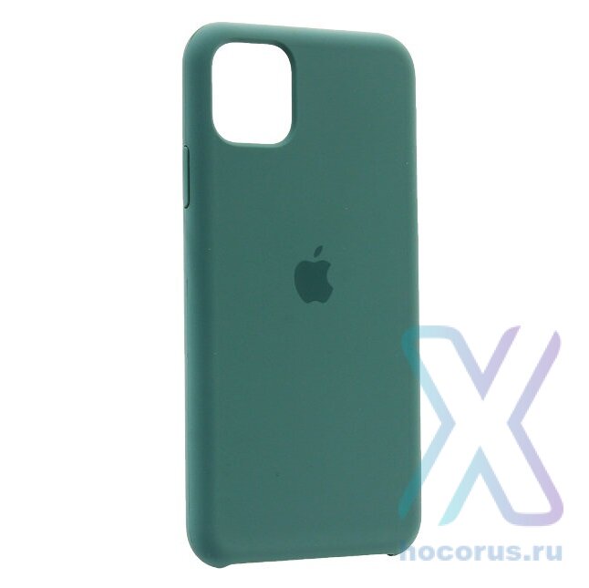 Silicone Case iPhone 11 Pro Max оливково зеленый Накладка силиконовая под оригинал "с логотипом" закрытая 00-00047238 (МСК) оптом