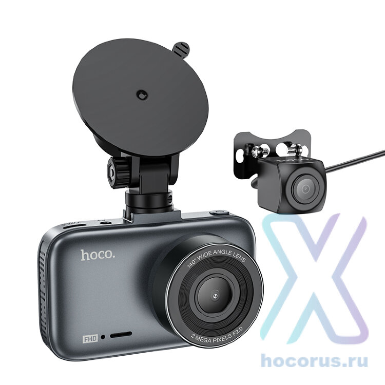 Видеорегистратор HOCO DV6, серый, с дисплеем 6942007619745 (МСК) оптом