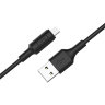Кабель USB HOCO X25 Soarer, USB - MicroUSB, 2А, 1 м, черный 6957531080121 (МСК) оптом
