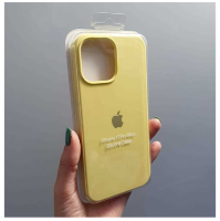 Silicone Case iPhone XS Max желтый Накладка силиконовая под оригинал "с логотипом" закрытая 00-00047262 (МСК)