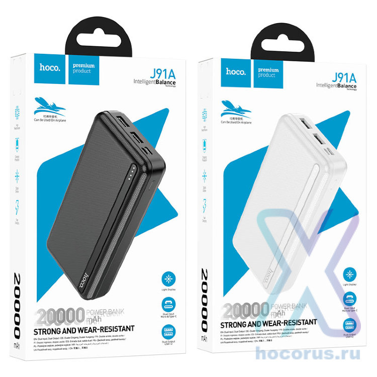 Внешний аккумулятор HOCO J91A 20000mAh  Black оптом