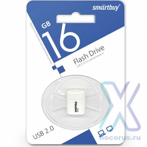 Флеш-накопитель 16 Gb Smartbuy Lara White оптом