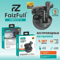 (МСК) Беспроводные наушники FaizFull  FAIZ 132 Black HI-Res R53729
