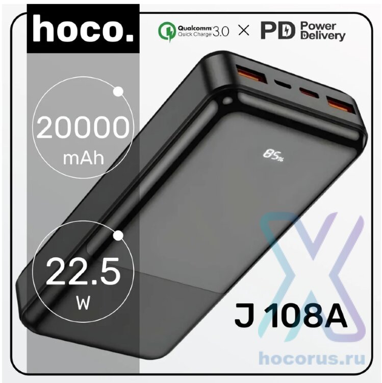 Внешний аккумулятор HOCO J108A 20000mAh  Black оптом
