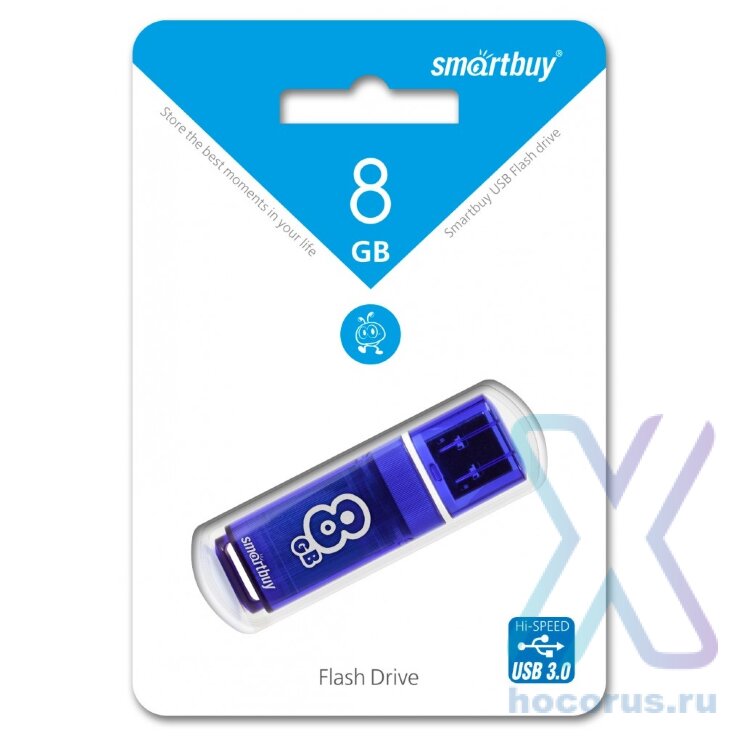Флеш-накопитель 8 Gb Smartbuy Glossy Blue 3.0 оптом