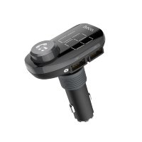 FM - Трансмиттер HOCO E45 Happy route, 2*USB, 2.4A, черный, дисплей/Bluetooth/TF 6931474712134 (МСК)
