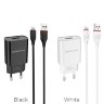Зарядное устройство BOROFONE BA20A Sharp USB + Кабель USB-Lightning, 2.1A, черный 6931474702128 (МСК) оптом