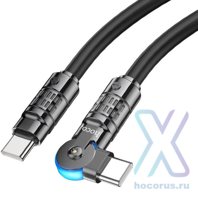Кабель Type-C - Type-C HOCO U118  60W 1 m силиконовый Black оптом