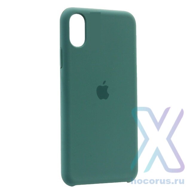 Silicone Case iPhone XS Max оливково зеленый Накладка силиконовая под оригинал "с логотипом" закрытая 00-00047268 (МСК) оптом