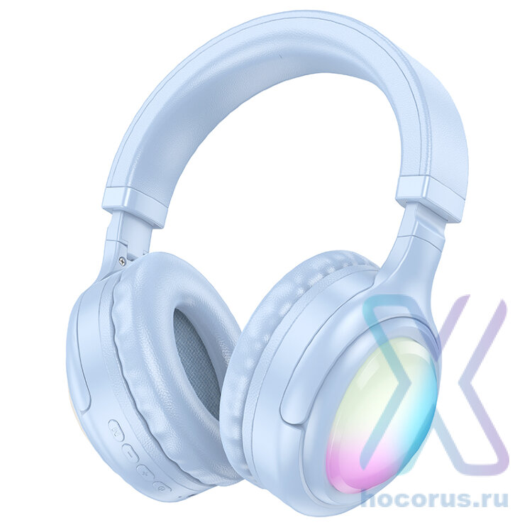 Беспроводные наушники HOCO W48 Focus, Bluetooth, синий 6942007618830 (МСК) оптом