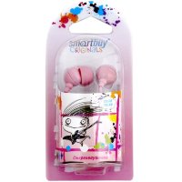 Наушники вакуумные Smartbuy Color Trend SBE-3100 стерео,проводные 1,2 м,розовые (мятая упаковка)