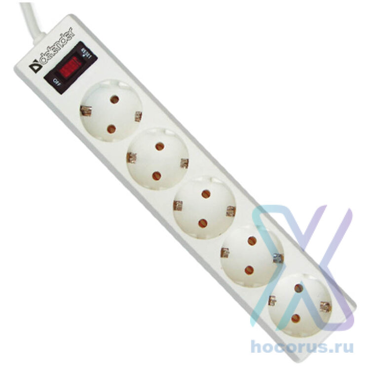Фильтр сетевой Defender ES, 1,8 м White (5 розеток) оптом