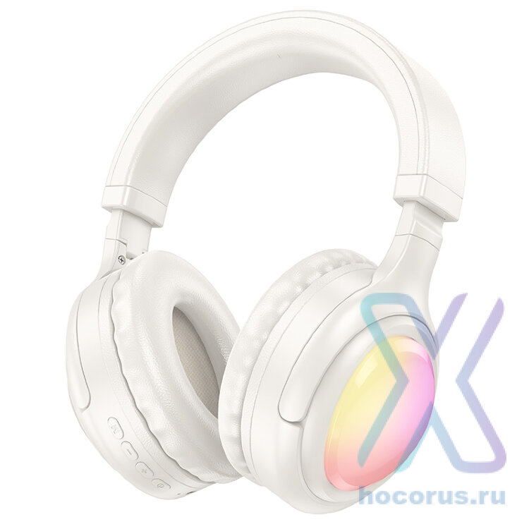 Беспроводные наушники HOCO W48 Focus, Bluetooth, молочный 6942007618823 (МСК) оптом