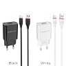 Зарядное устройство BOROFONE BA20A Sharp USB + Кабель USB-Type-C, 2.1A, белый 6931474700742 (МСК) оптом