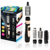 Фен-расческа с 3 насадками ERGOLUX ELX-HD04-C64 1000W 220-240V черный/золото 81729