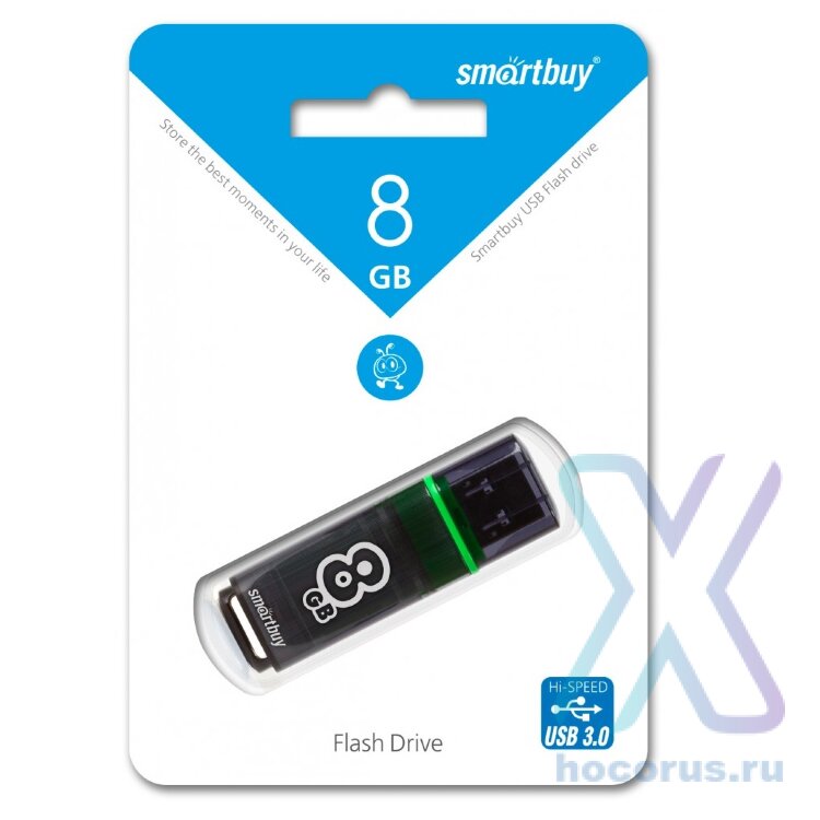 Флеш-накопитель 8 Gb Smartbuy Glossy Grey 3.0 оптом