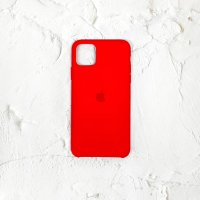Silicone Case iPhone 11 красный Накладка силиконовая под оригинал "с логотипом" закрытая 00-00039730 (МСК)
