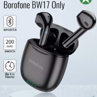 Bluetooth - гарнитура Borofone BW17 Only Me true wireless headset black