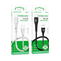 Кабель USB - Type-C BOROFONE BX98  1 m силиконовый Gray