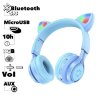 Беспроводные наушники HOCO W39 Cat ear kids, Bluetooth, 400 мАч, синий 6931474779250 (МСК) оптом