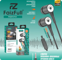 Гарнитура FaizFull FN64, вакуумные, разъем Jack, кабель 1.2 м