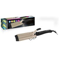 Щипцы для укладки волос ERGOLUX ELX-CI04-C64 с керамич.покр, черный/золото 230° d=3x22мм, 220V 2084