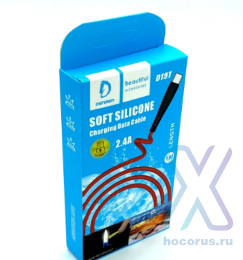 Кабель USB - Type-C VDENMENV (DENMEN) D19T Red оптом