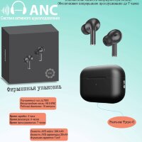 (МСК) Беспроводные наушники FaizFull FAIZ 70 ANC+ENC Шумоподавление (PRO2) с чехлом в подарок R53448