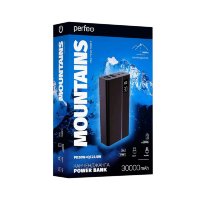 Внешний аккумулятор Perfeo 30000mAh LED дисплей/PD + QC 3.0/Type-C/4 USB 3А Black