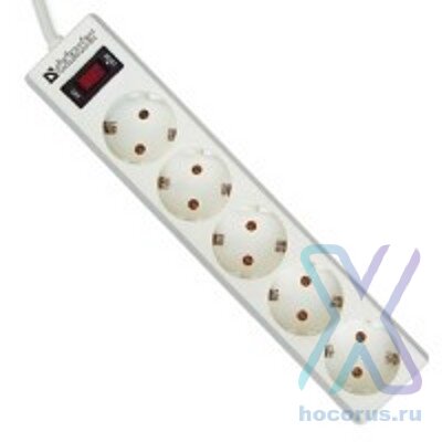 Фильтр сетевой Defender ES 5m White (5 розеток) оптом
