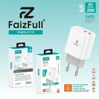(МСК) СЗУ FaizFull FC102 USB-Cх2 20W в коробке R53420