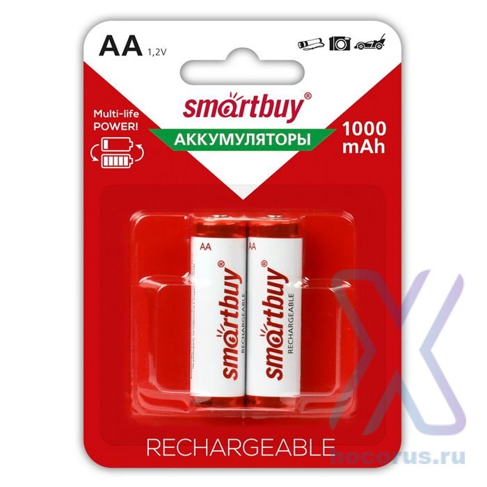 Аккумулятор Smartbuy R06 1000 mAh BL/2 оптом