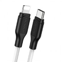 Кабель Type-C - lightning BOROFONE BX42 PD 1 m силиконовый White (мятая упаковка)