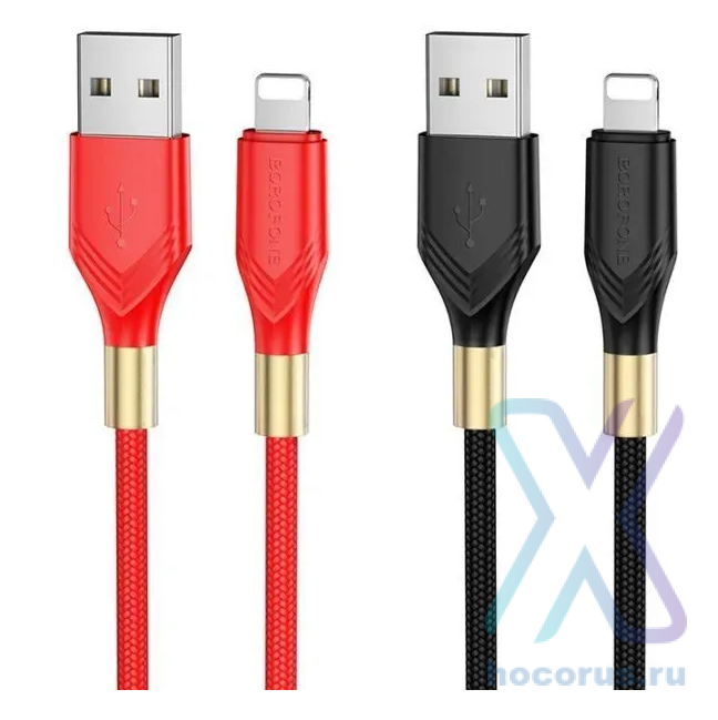 Кабель USB - lightning BOROFONE BX92 Advantage charging data cable iP black оптом