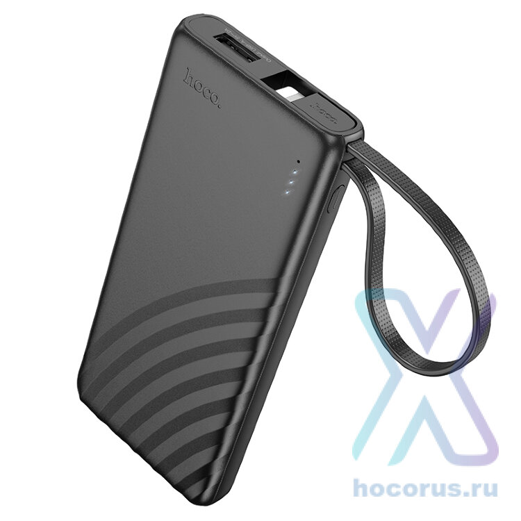 Портативный аккумулятор HOCO J129 Nature, 5000 мА⋅ч, черный, cable Ip 6942007623971 (МСК) оптом