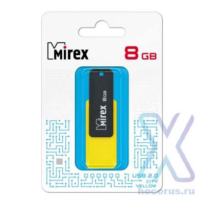 Флэш-накопитель 8 Gb MIREX CITY Wellow оптом