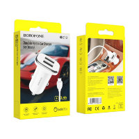 АЗУ BOROFONE BZ12 Lasting power, 2*USB + Кабель USB-Micro, 2.1A, белый 6931474708663 (МСК)