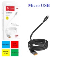 Кабель USB - microUSB VDENMENV (DENMEN) D11V (2.4 A) Black