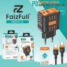 (МСК) CЗУ + кабель C-C FaizFull FC182 USB-С 20W+QC3.0, Быстрая зарядка (Нейлоновый кабель) R54155 оптом