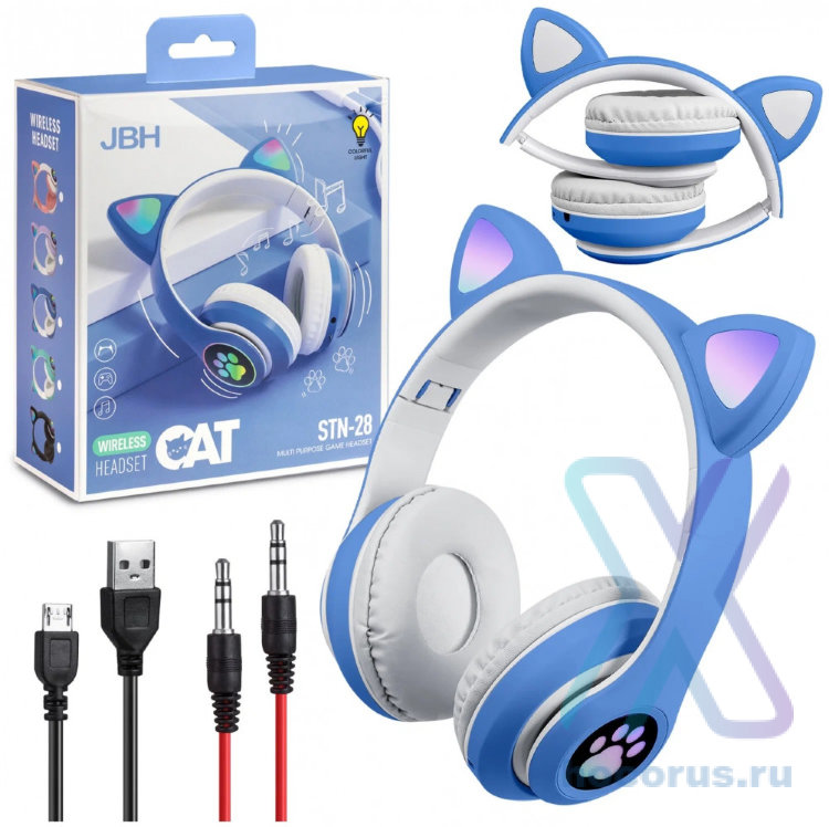 Наушники полноразмерные Bluetooth STN-28 Blue оптом