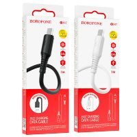 Кабель USB - microUSB BOROFONE BX47 1 m силиконовый Black