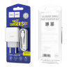 Зарядное устройство HOCO C72A Glorius single USB + Кабель USB-Type-C, 2.1A, белый 6931474713018 (МСК) оптом