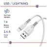 Кабель USB BOROFONE BX51 Triumph, USB - Lightning, 2.4А, 1 м, белый 6931474743909 (МСК) оптом