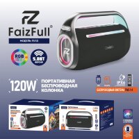 Портативная колонка FaizFull FK50, 120W, BT5.0, 8000mAh, IPX6 Black