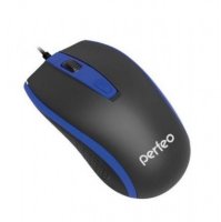 Мышь проводная  Perfeo PF-383-OP-B/BL Profil Black/Blue