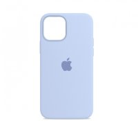 Silicone Case iPhone 12 Pro Max (6.7) бледно-синий Накладка силиконовая под оригинал "с логотипом" закрытая 00-00047175 (МСК)
